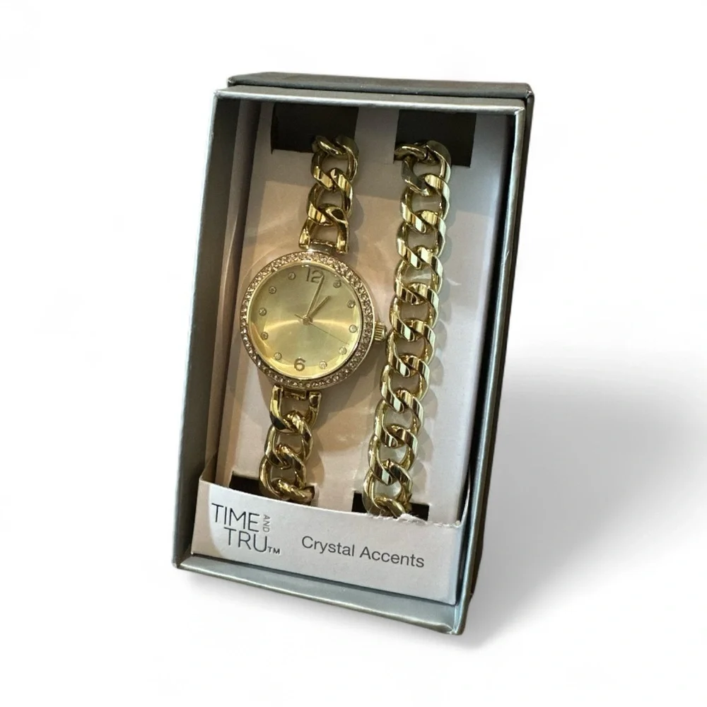 Time and Tru elegant gold